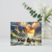 Wilde paarden briefkaart (Staand voorkant)
