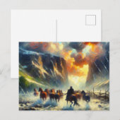 Wilde paarden briefkaart (Voorkant / Achterkant)