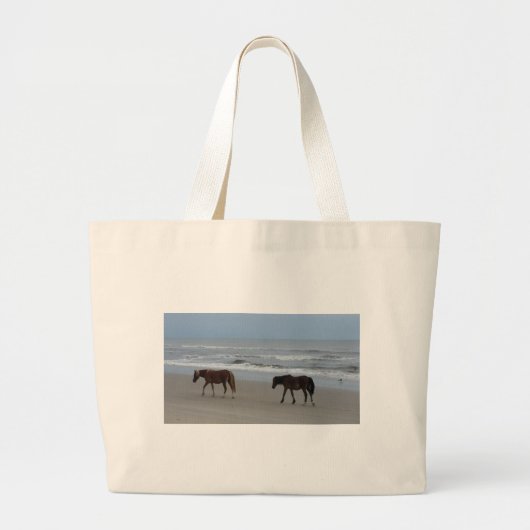 Wilde paarden Buitenter Banks Grote Tote Bag (Voorkant)