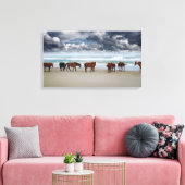 Wilde paarden Buitenter Banks NC Canvas Afdruk (Insitu (Woonkamer))
