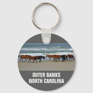 Wilde paarden Buitenter Banks NC Sleutelhanger