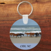 Wilde paarden Buitenter Banks NC Sleutelhanger (Achterkant)