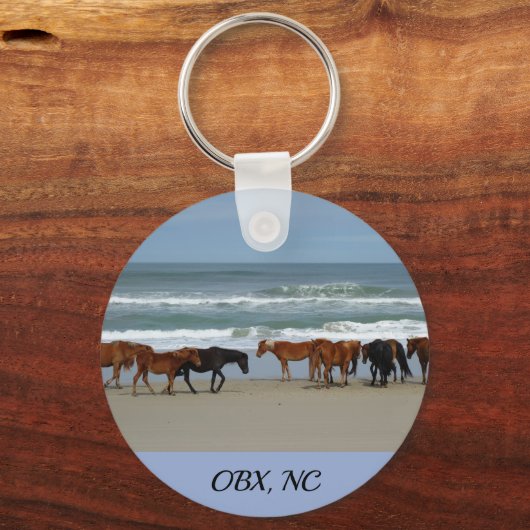 Wilde paarden Buitenter Banks NC Sleutelhanger (Achterkant)