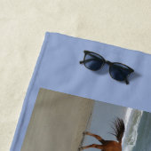 Wilde paarden Buitenter Banks NC Strandlaken (In situ)