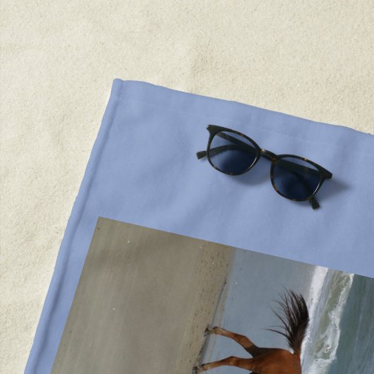 Wilde paarden Buitenter Banks NC Strandlaken (In situ)