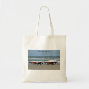 Wilde paarden Buitenter Banks NC Tote Bag
