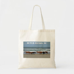 Wilde paarden Buitenter Banks NC Tote Bag
