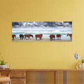 Wilde paarden Buitenter Banks OBX Corolla NC Canvas Afdruk (Insitu (Woonkamer))