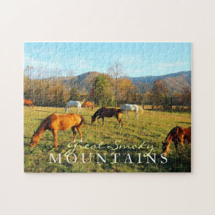 Wilde paarden - Cades Cove - speelgoed puzzel Legpuzzel