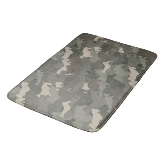 Wilde paarden Camouflage Pattern Badmat (Gekanteld)