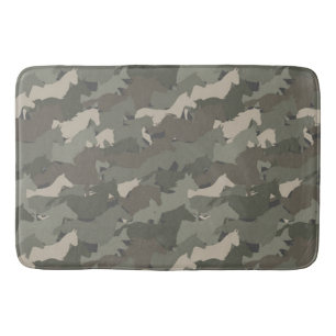 Wilde paarden Camouflage Pattern Badmat