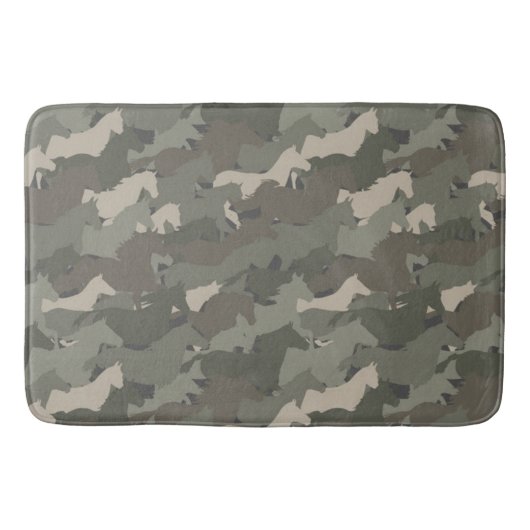 Wilde paarden Camouflage Pattern Badmat (Voorkant)