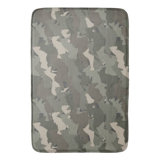 Wilde paarden Camouflage Pattern Badmat (Voorkant Verticaal)
