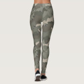 Wilde paarden Camouflage Pattern Leggings (Achterkant)
