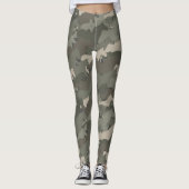 Wilde paarden Camouflage Pattern Leggings (Voorkant)