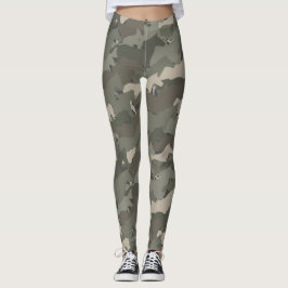 Wilde paarden Camouflage Pattern Leggings