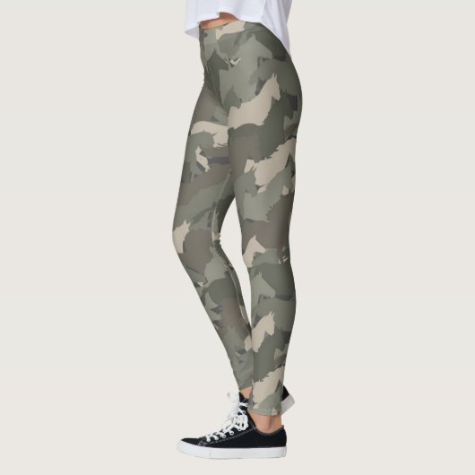 Wilde paarden Camouflage Pattern Leggings (Links)