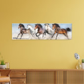 Wilde paarden canvas afdruk (Insitu (Woonkamer))