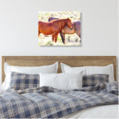 Wilde paarden canvas afdruk (Insitu (Slaapkamer))