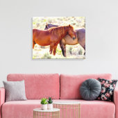 Wilde paarden canvas afdruk (Insitu (Woonkamer))