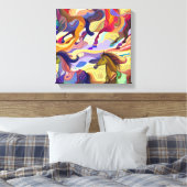 Wilde paarden canvas afdruk (Insitu (Slaapkamer))