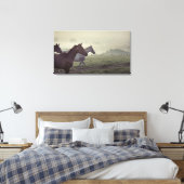 Wilde paarden canvas afdruk (Insitu (Slaapkamer))