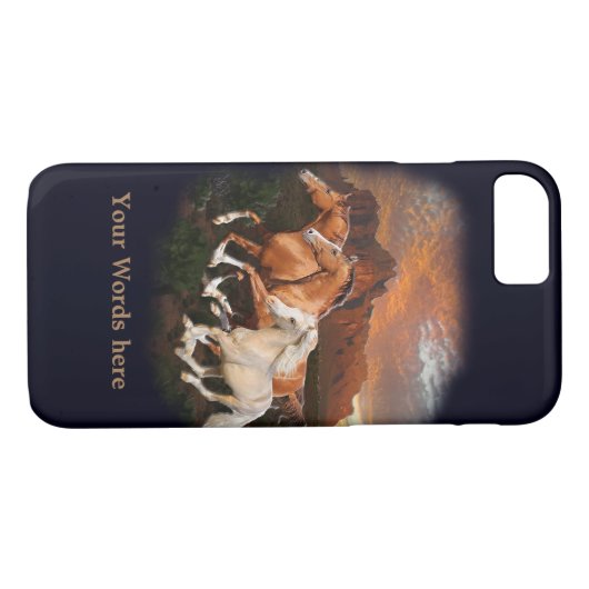 Wilde paarden Case-Mate iPhone case (Achterkant (Horizontaal))