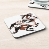 Wilde paarden Cork Onderzetter (Linkerzijde)