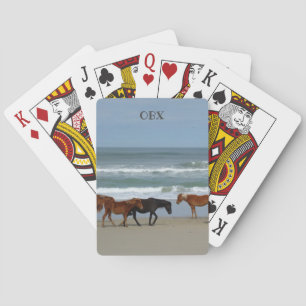 Wilde paarden Corolla OBX NC Pokerkaarten