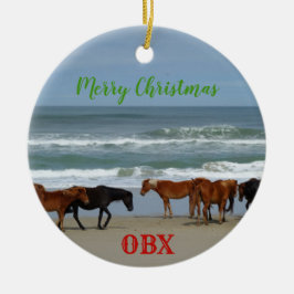 Wilde paarden Corolla Outer Banks OBX Keramisch Ornament