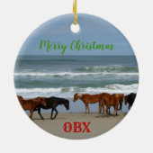 Wilde paarden Corolla Outer Banks OBX Keramisch Ornament (Achterkant)
