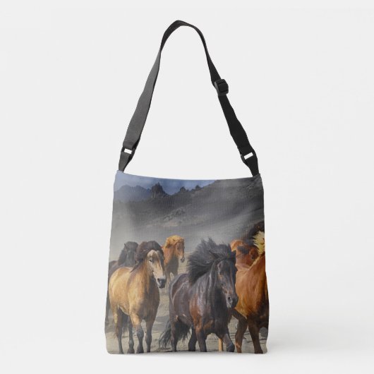 Wilde paarden crossbody tas (Achterkant)