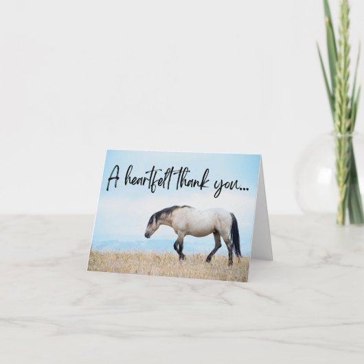 Wilde paarden dank je wel bedankkaart (Voorkant)