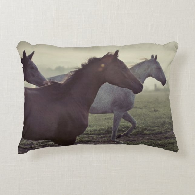 Wilde paarden decoratief kussen (Voorkant)
