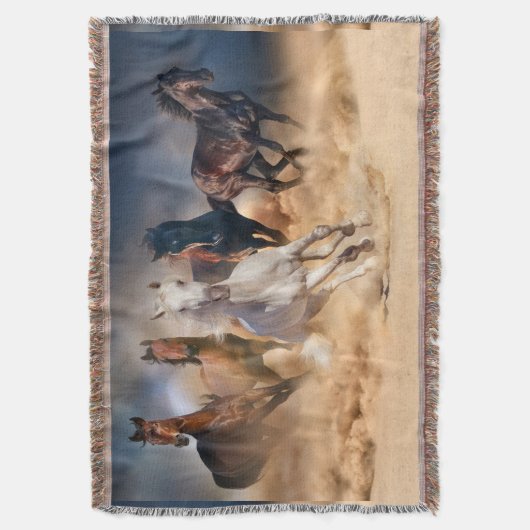 Wilde paarden deken (Voorkant Verticaal)