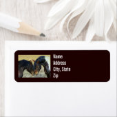 Wilde paarden die neus aanraken Westerne Adresetik Etiket (Insitu)