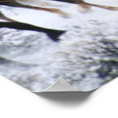 Wilde paarden die op sneeuw lopen poster (Hoek)