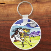 Wilde paarden die vrij lopen sleutelhanger (Voorkant)