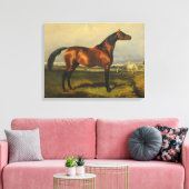  wilde paarden door Alfred de Dreux Canvas Afdruk (Insitu (Woonkamer))
