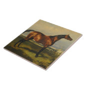  wilde paarden door Alfred de Dreux Tegeltje (Zijkant)