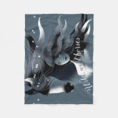 Wilde paarden en een meisje fleece deken (Voorkant)