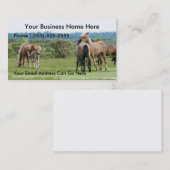 Wilde paarden en veulens Visitekaartjes (Voorkant / Achterkant)