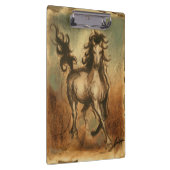 Wilde paarden en warme kleuren klembord (Rechts)