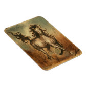Wilde paarden en warme kleuren magneet (Rechterzijde)