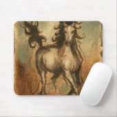 Wilde paarden en warme kleuren muismat (Met muis)