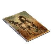 Wilde paarden en warme kleuren notitieboek (Rechterzijde)