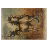 Wilde paarden en warme kleuren snijplank (Voorkant)