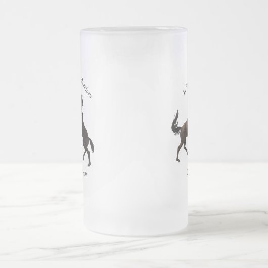 Wilde paarden en zand wasbekken matglas bierpul (Center)