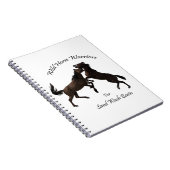 Wilde paarden en zand wasbekken notitieboek (Rechterzijde)