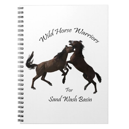 Wilde paarden en zand wasbekken notitieboek (Voorkant)